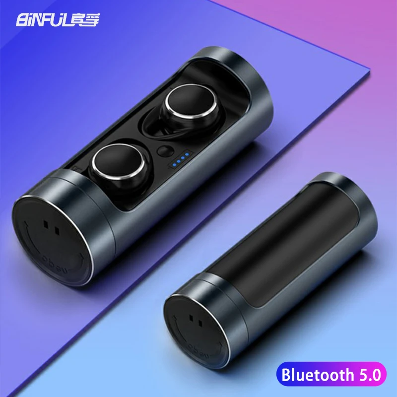 Беспроводная бинауральная Bluetooth V5.0 гарнитура с сенсорным управлением TWS