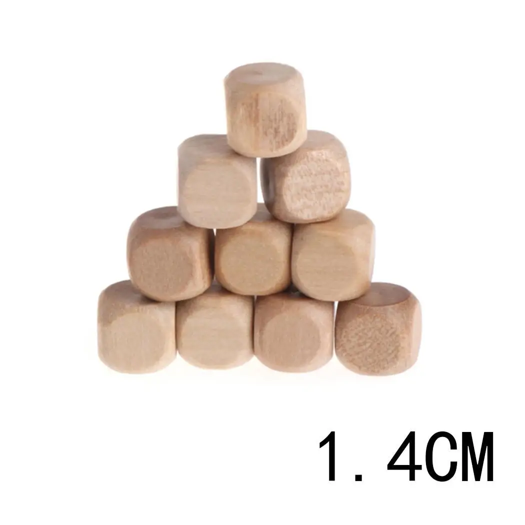 10 шт. дерево игральная кость 6 сторонняя пустое Творческий вечерние СЕМЬЯ DIY игры