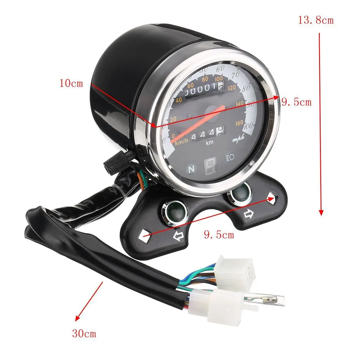 1 шт. 9 5 см 12 В мотоцикл одометр спидометр тахометр Speedo метр подходит для Suzuki кафе
