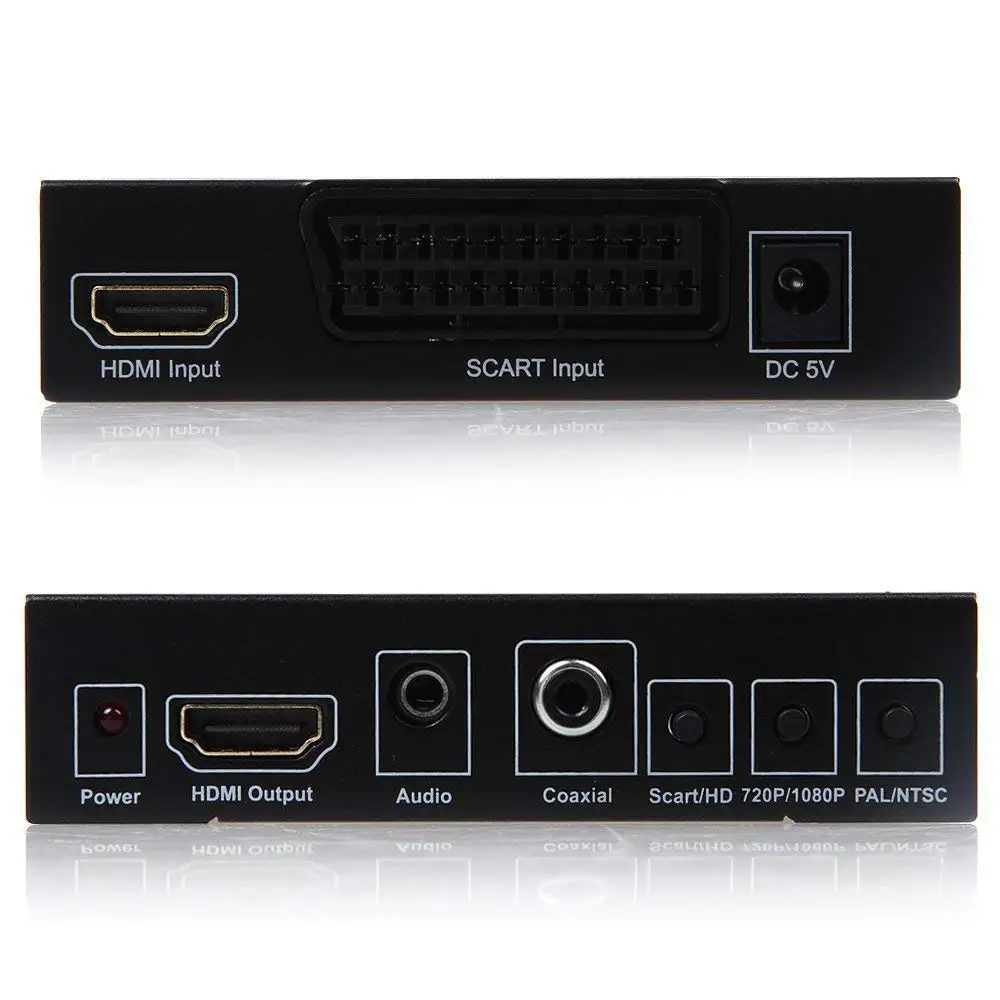 HOT SCART к HDMI конвертер видео аудио адаптер коробка с SCART/HD переключатель PAL/NTSC