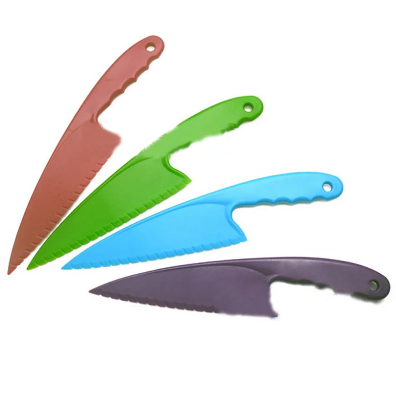 1 шт. пластиковый зубчатый торт хлебный пирог нож-слайсер зернистый цвет