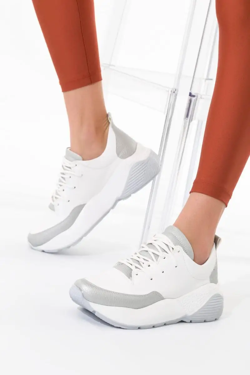 Soho Белые Серые женские кроссовки 12437 | Обувь