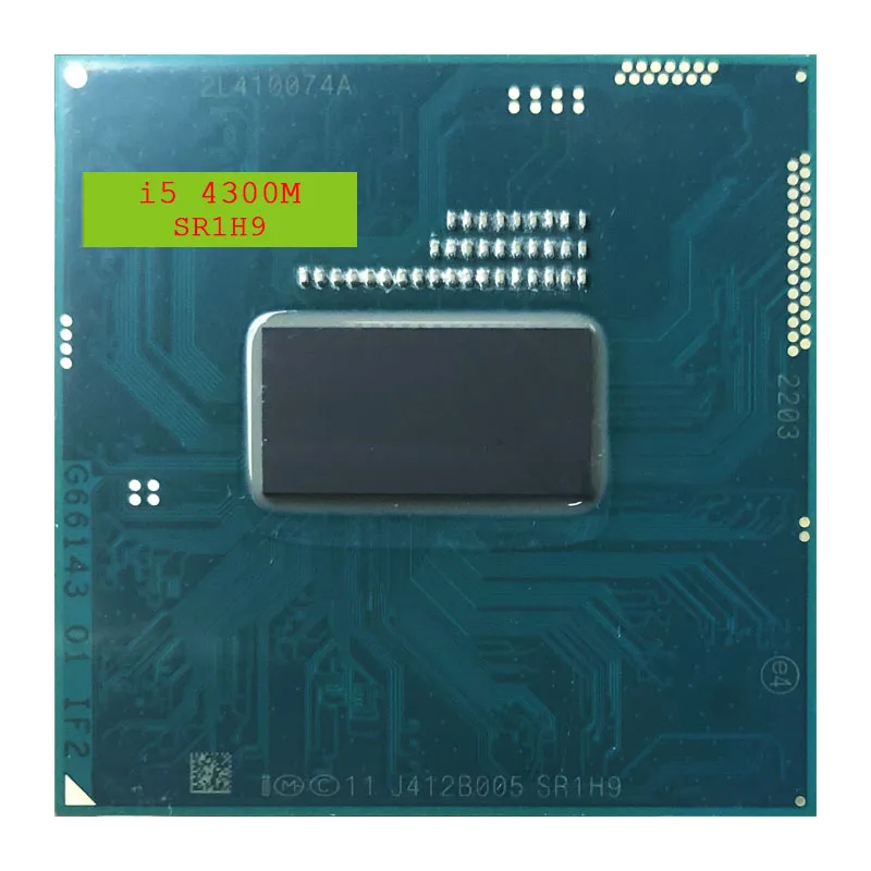 Процессор Intel Core i5-4300M i5 4300M SR1H9 2 6 ГГц двухъядерный четырехпоточный 3 МБ 37 Вт Разъем