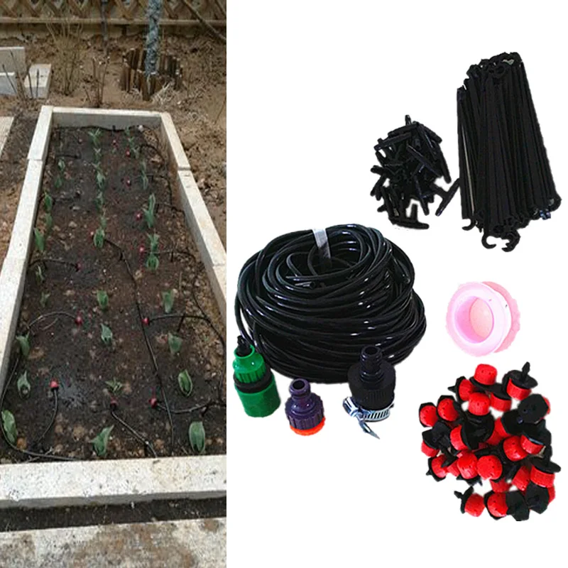 Поливные капельницы оросительные системы наборы растений 15 М шланг капельного 4/7