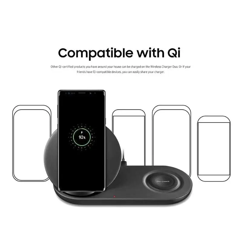 Беспроводное зарядное устройство ALLOYSEED Duo док-станция для часов Samsung Gear S3 Быстрая