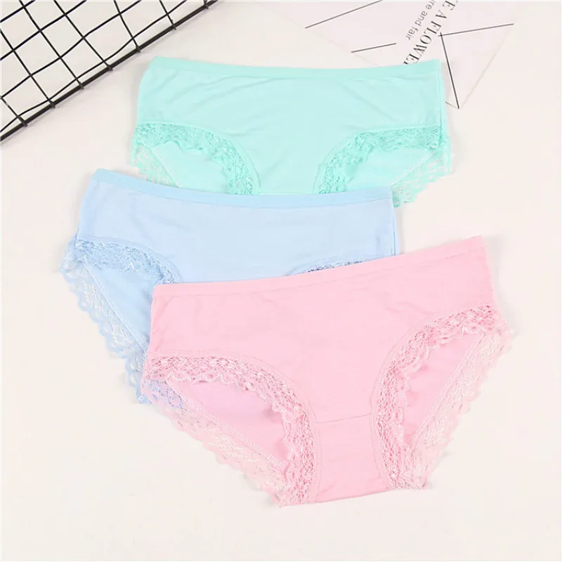 Новинка 4 шт./партия Underpants12 20Years однотонные кружевные трусы для девочек