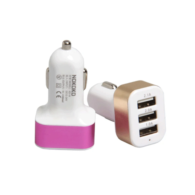 Pushingbest USB Автомобильное зарядное устройство для мобильного телефона алюминиевое