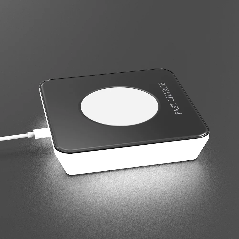 LED Night Lamp Qi Wireless Charger Fast Charging Pad Dock for Phone Charge Induction | Лампы и освещение