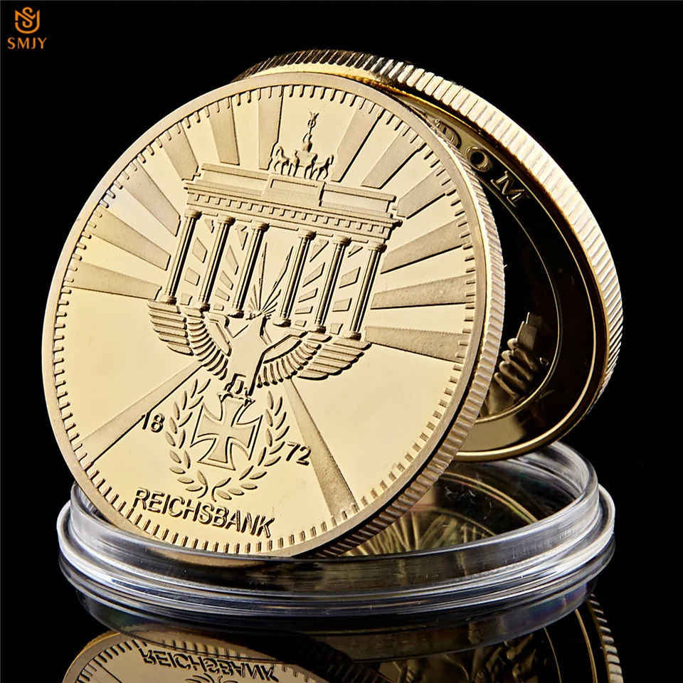 

German 1872 Eagle Cross Reichsbank Gold 999/1000 Plate Eagle Replica Direktorium Metal Coin Collectibles