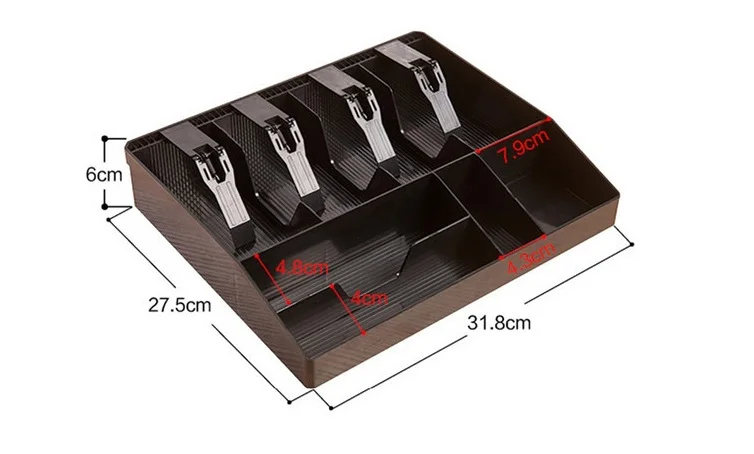 Кассовый аппарат для монет 16x9 6x14 1 дюймов кассовый ящик хранения классификации