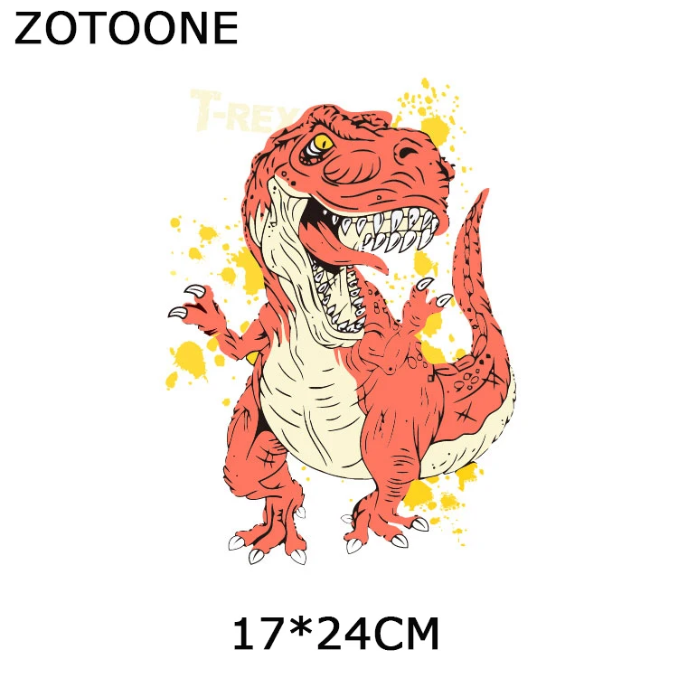 ZOTOONE Jurassic Park Iron on Patches for Clothing Dinosaur Transfer Patch Clothes T-Shirt Stickers DIY Decor Appliques E | Дом и сад