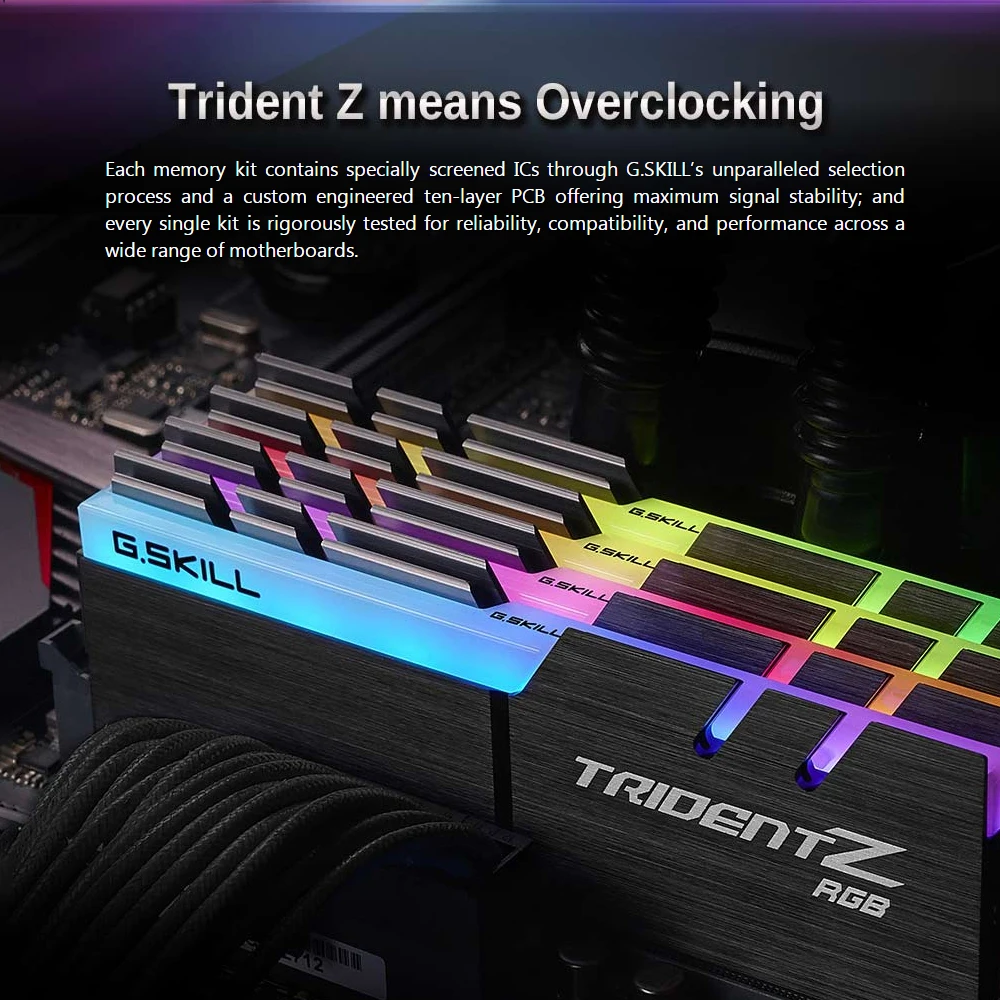 Память TridentZ G.SKILL RGB серии 8 Гб DDR4 3000 МГц для ПК компьютера настольного 16 18