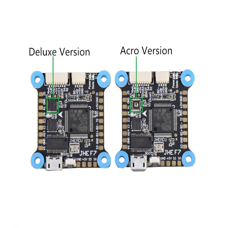 Контроллер полета JHEMCU 30 5x30 5 мм с двойным гироскопом F7 AIO OSD в 8 BEC и черная коробка