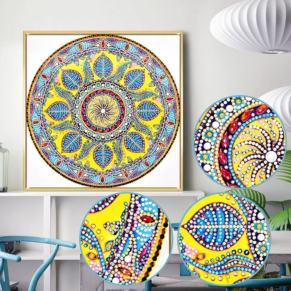 EverShine Diamond Embroidery Special Shape Mandala Picture Rhinestones Painting Cross Stitch Flowers Mosaic Kits | Дом и сад