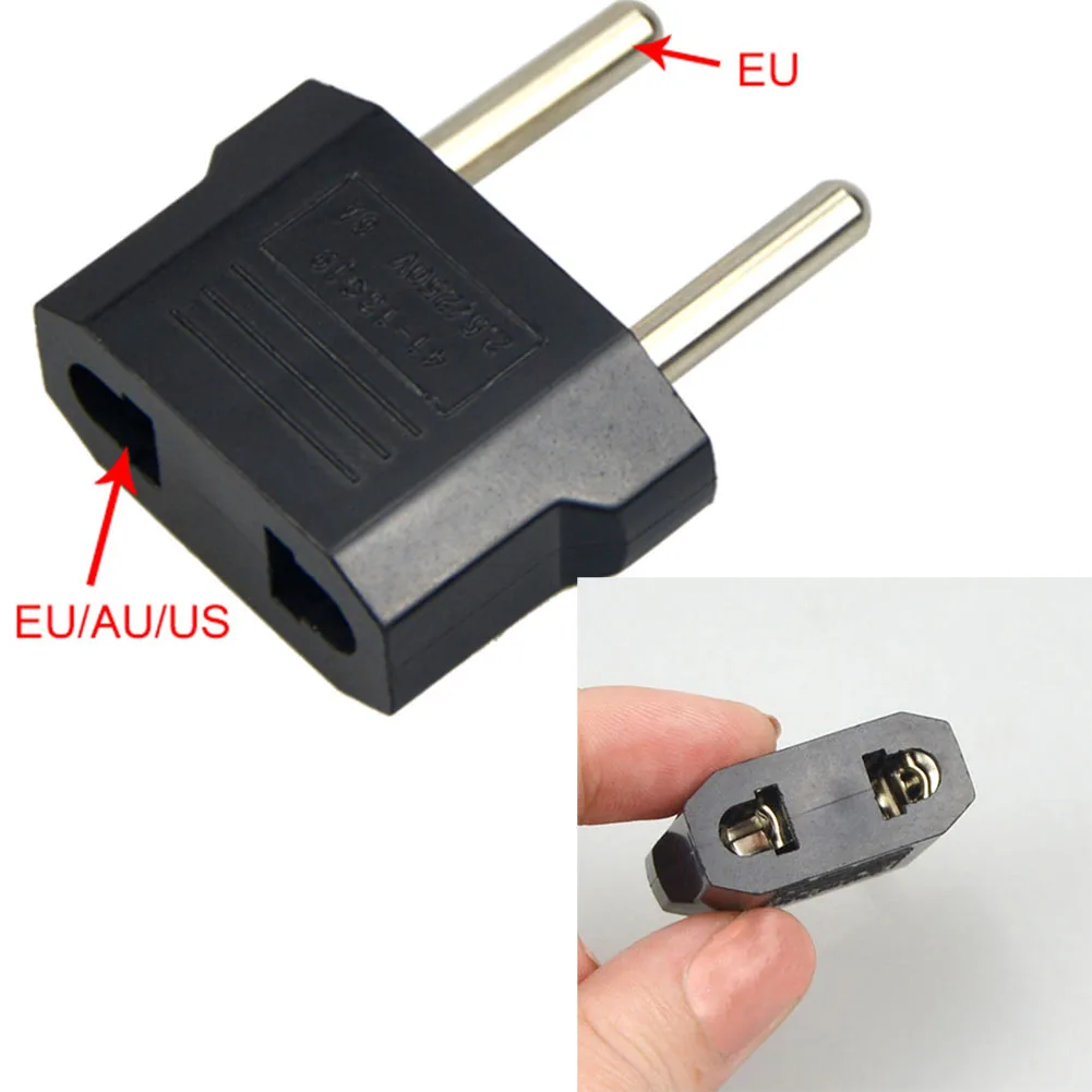 

1/5/10Pcs 220V/5A EU Adapter Portable Practical dual-use socket black color transform plug socket adapter