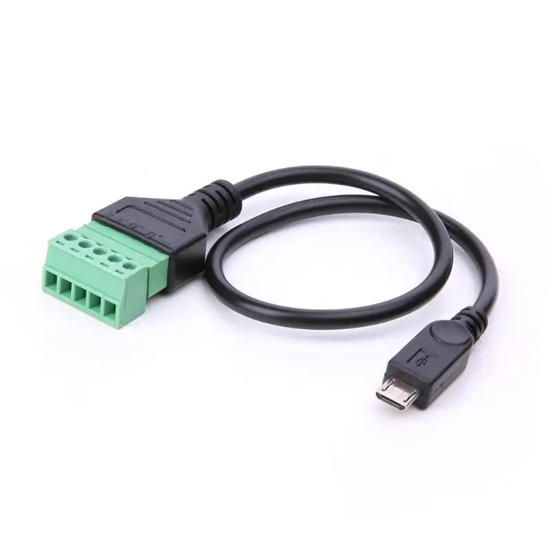 Micro USB штекер на 5 Pin винтовой разъем w/30 см экранированный соединительный