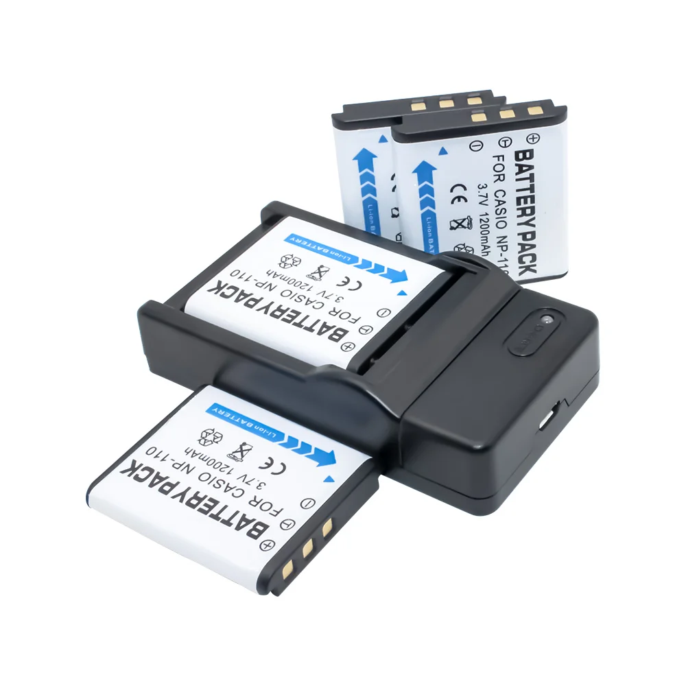 CNP 110/BN VG212U литиевая батарея (4 Pack) + USB зарядное устройство для JVC GZ V515BEU V675 V570