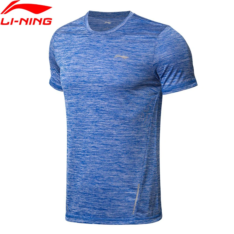 Li Ning Мужская Беговая серия футболка дышащая быстросохнущая Светоотражающая