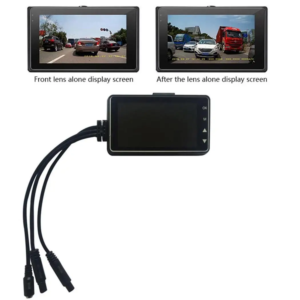 Ощущающий силу тяжести HD 3 дюймов Водонепроницаемый 140 градусов Dashcam