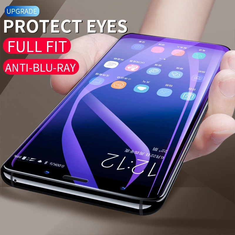 Crauch HD полное покрытие пленка для samsung Note 8 S6 S7 edge Blue Ray Защита экрана S8 S9 Plus мягкая