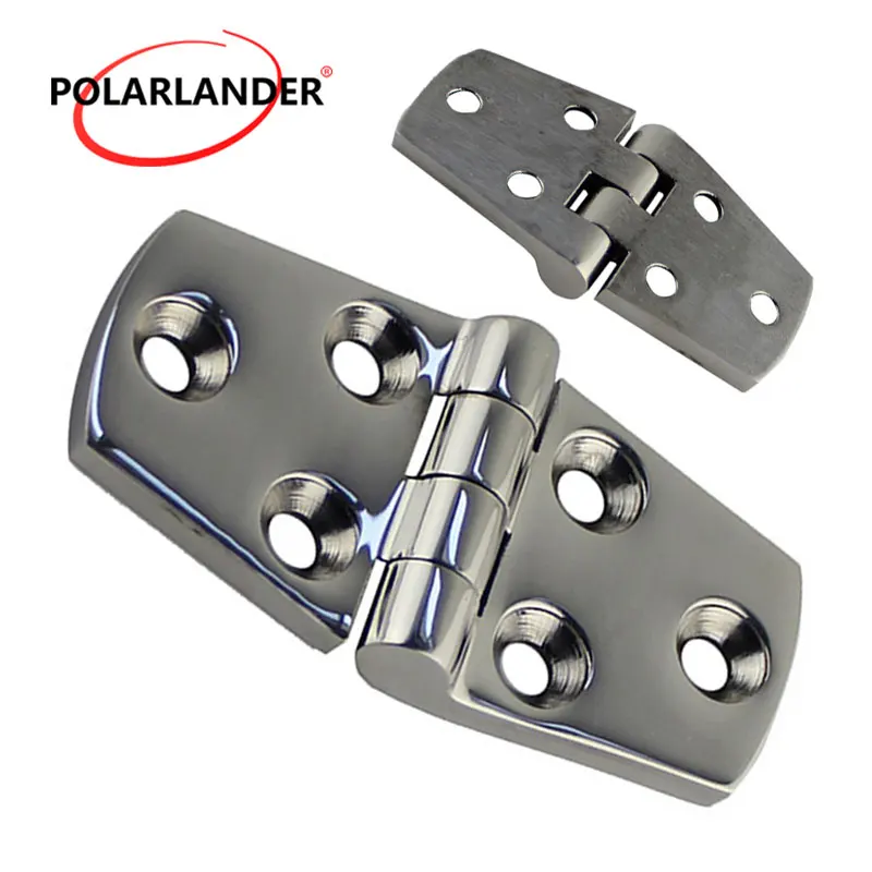 

1 Piece marine grade Strap Butt Hinge 76*38MM 316 stainless steel 6 Holes Deck Door Hatch Locker Hardware for Boat Marine