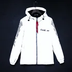 Светоотражающая куртка мужская, Анорак, ветровка в стиле хип-хоп, уличная одежда, мужская куртка Modis для колледжа, куртка, уличная одежда
