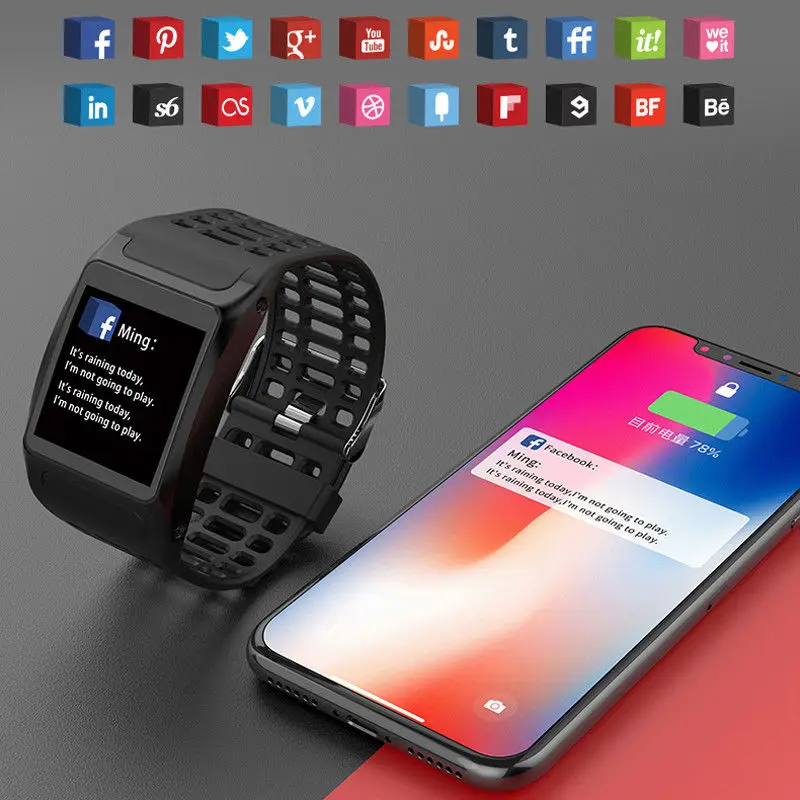 Waterproof Sport Smart Watch Blood Pressure Heart Rate Monitor for iOS Android | Электроника