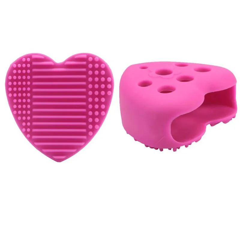 Rakado 1PC Heart Shape Cleaning Brush Silicone Egg Makeup Washing Brushes Drying Racks Scrubber Tool Cleaner Beauty Make Up | Красота и