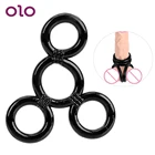 OLO высокоэластичные TPE 4 кольца на член кольца на пенис секс-игрушки для мужчин интимные изделия для взрослых