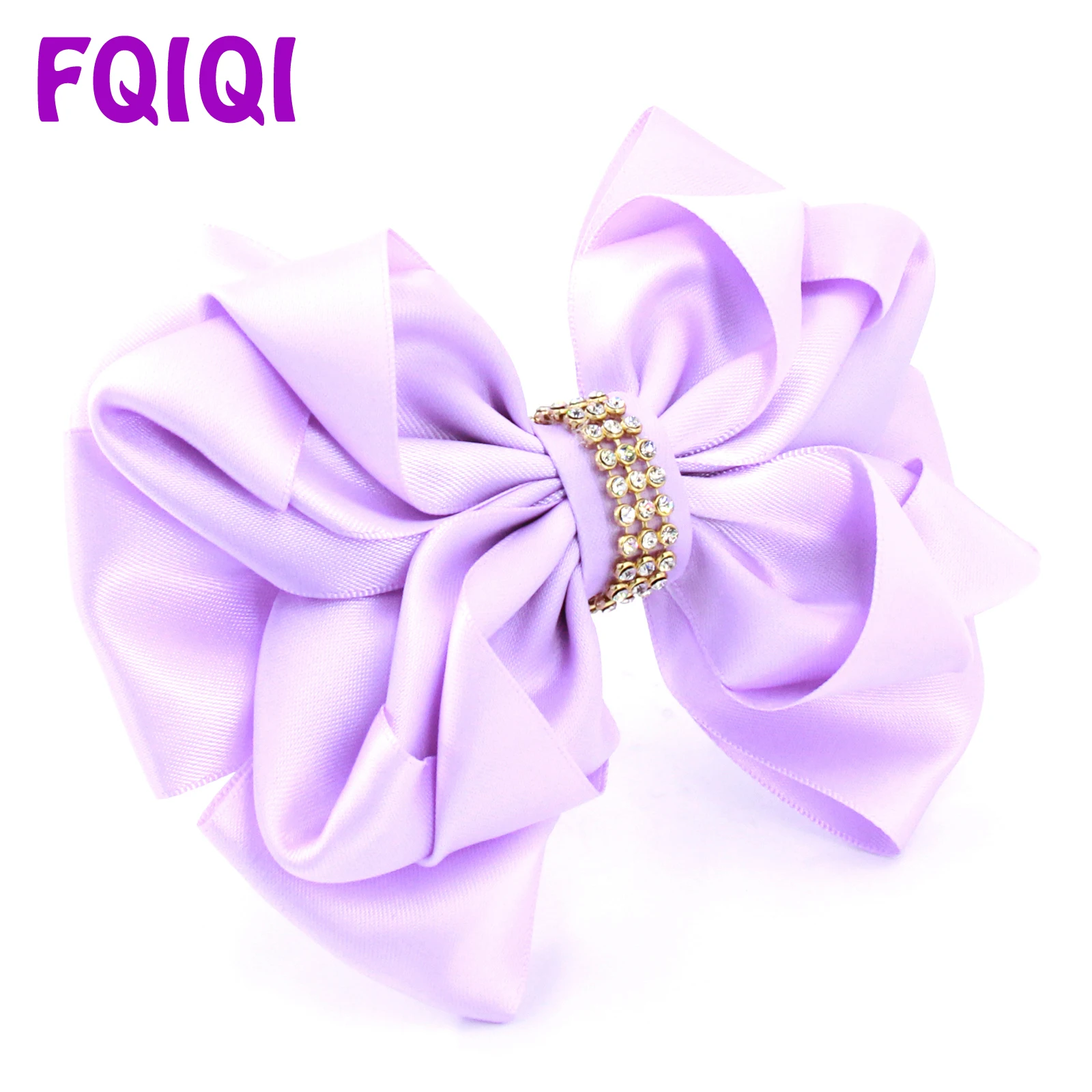 FQIQI 5 Inch Women Shining Ribbon Handmade Bow Baby Hair Clip Christmas Bows Dance Party Kids Accessories Knot | Детская одежда и
