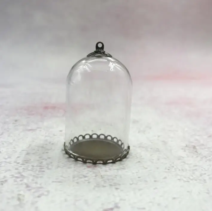 Комплект стеклянных шариков с кружевной основой подвеска в виде стеклянного