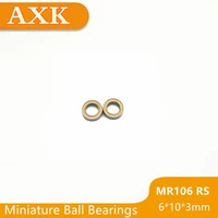 2021 promotion rushed mr106rs bearing abec 3 10pcs 6x10x3 mm miniature mr106 2rs ball bearings orange sealed mr106 2rs