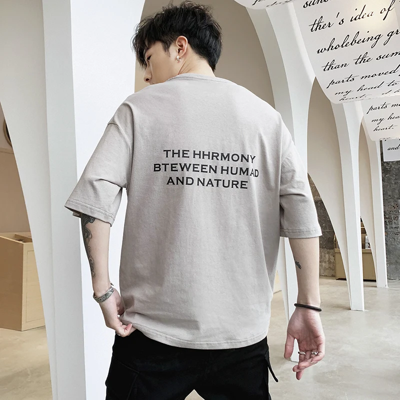 Новинка 2019 весенне Летние повседневные мужские однотонные трендовые футболки