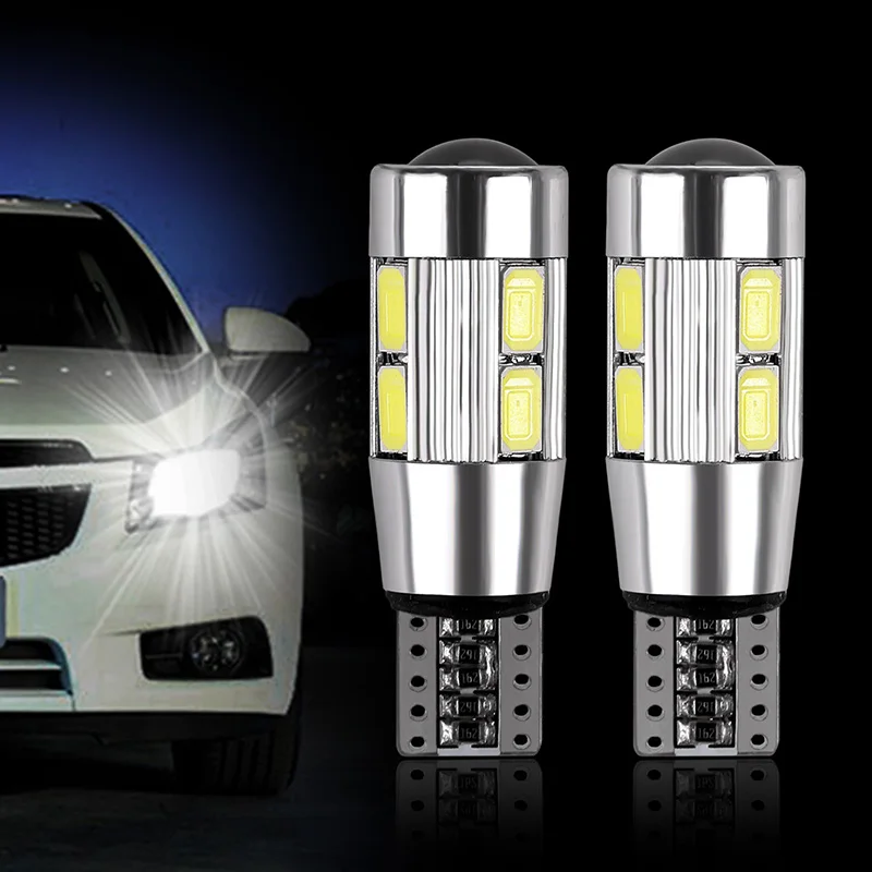2 шт. T10 W5W Canbus без ошибок 10 SMD 5630 Светодиодные клиновидные лампы высокой мощности