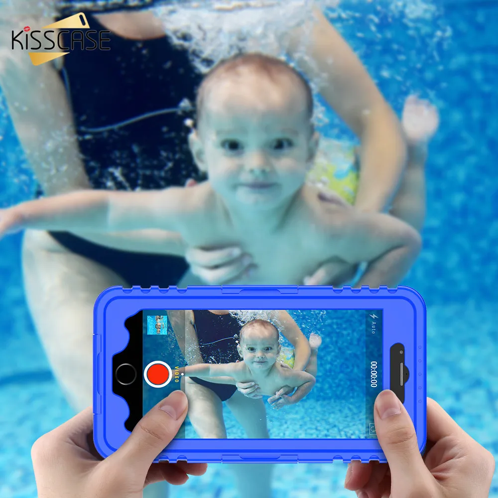 KISSCASE Waterproof Case For iPhone 7 8 6 6S Plus Swimming Diving Phone Cases iphone Underwater photography |