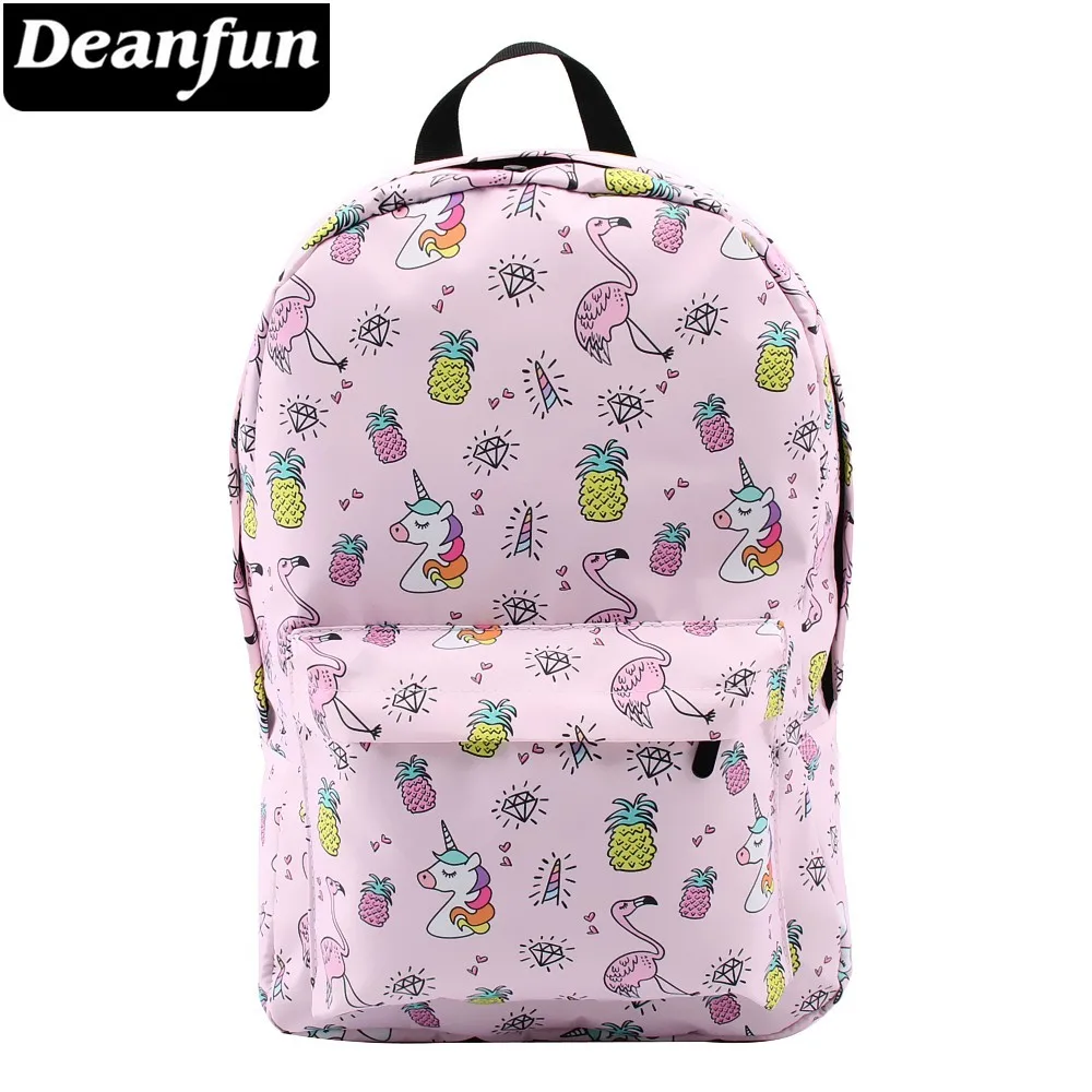 Deanfun рюкзак для девочек водонепроницаемый Единорог Фламинго рюкзаки