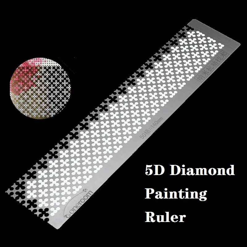 Алмазная вышивка 5D quinconx стальная линейка Dotting Стразы круглая буровая инструменты