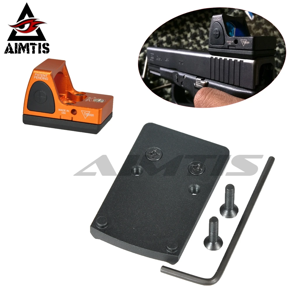 

Крепление AIMTIS Optics Glock, адаптер для оптического прицела, для RMR Red Dot, подходит для Glock 17 19 22 23 34 41
