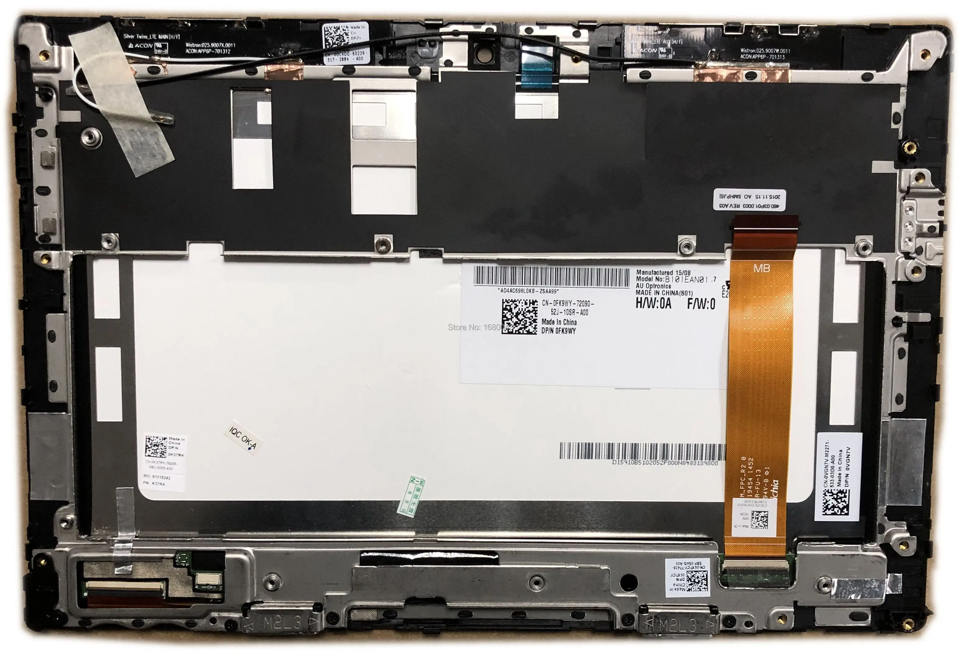 B101EAN01.7 LCD LED сенсорный экран стекло дигитайзер сборка для 10 1 &quotDell Venue Pro 5055 5050