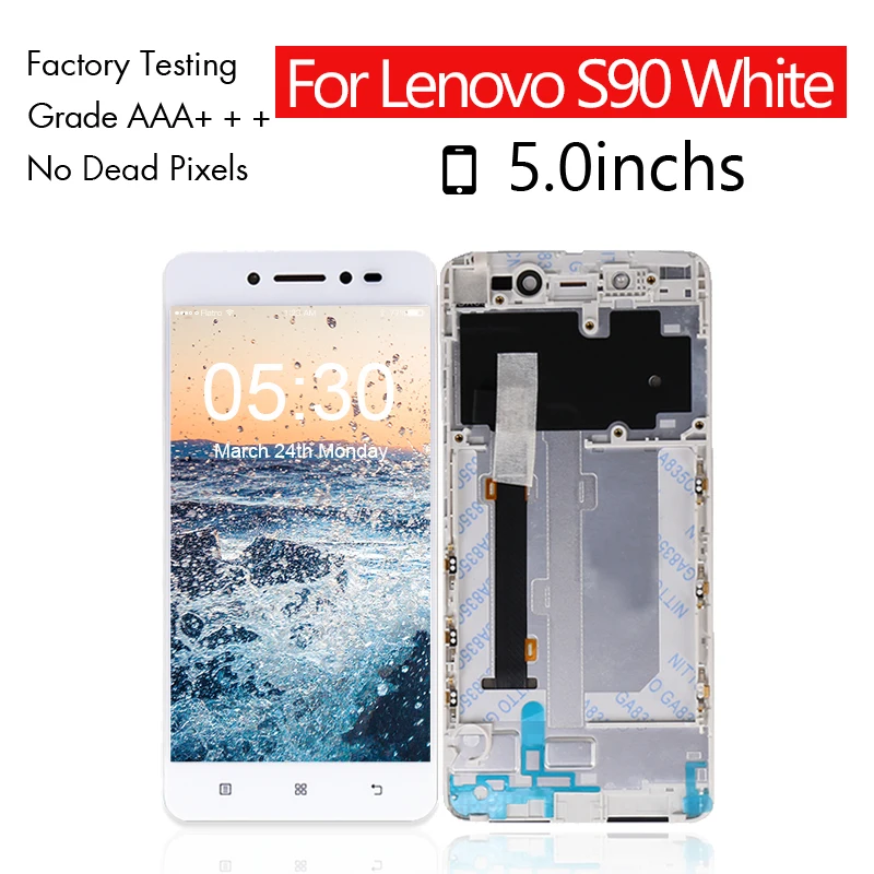 Для lenovo S90 ЖК дисплей кодирующий преобразователь сенсорного экрана в сборе с