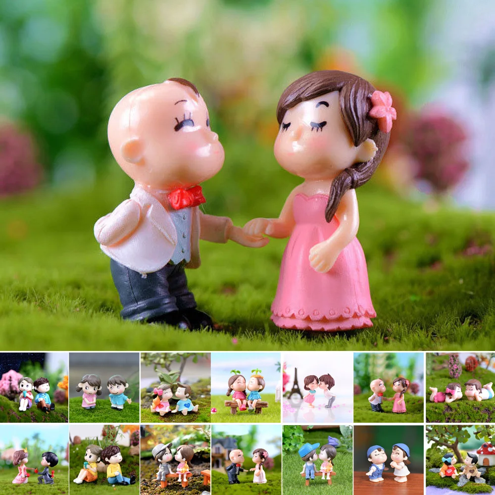 Миниатюрный любитель парные фигурки крафтовый Сказочный садовый бонсай