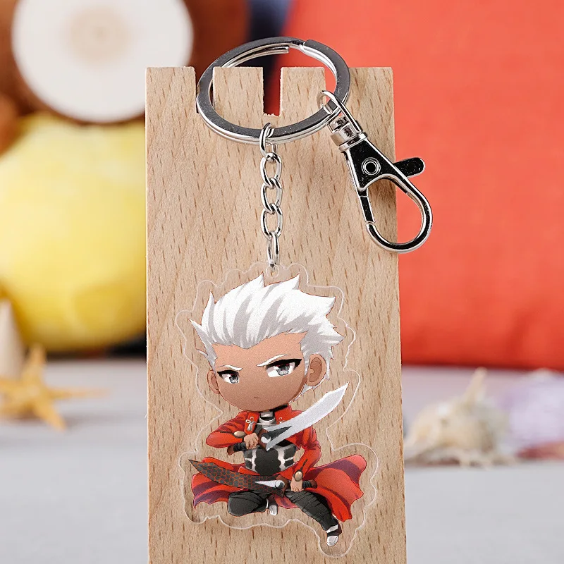 FGO брелок Chibi Fate Grand заказ Мультяшные брелки двусторонние милые аниме Акриловые
