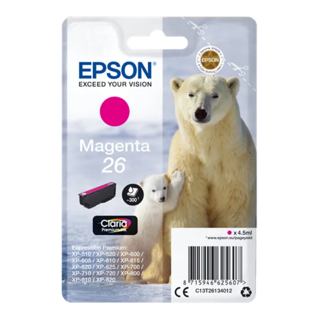 Epson singlepack пурпурный 26 Claria чернила высокого качества