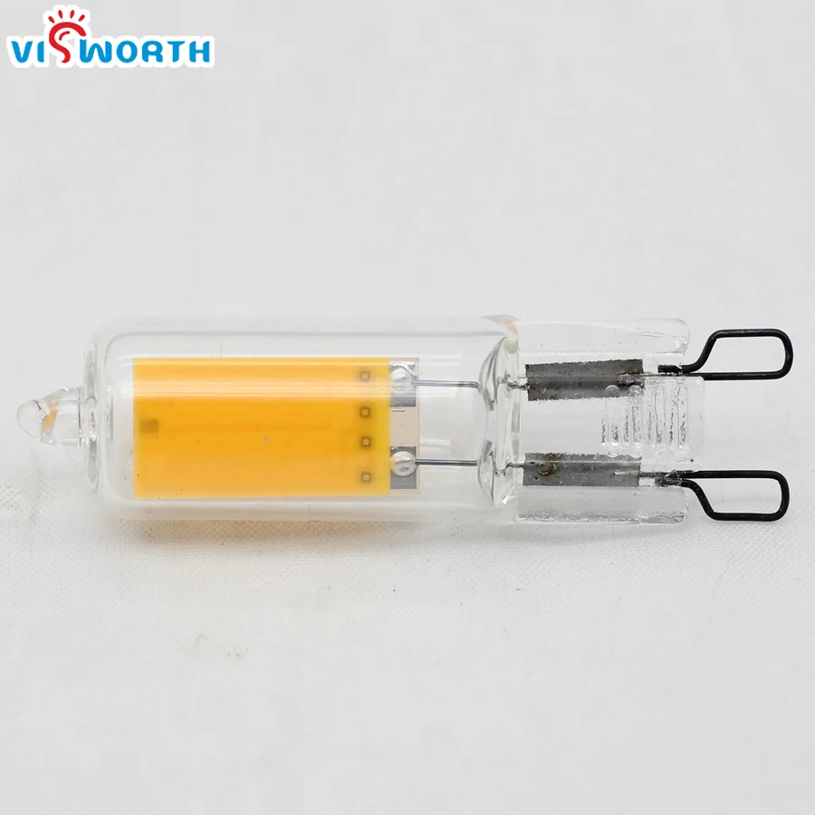 Мини светодиодные лампы VisWorth G9 360 градусов прозрачный стеклянный корпус