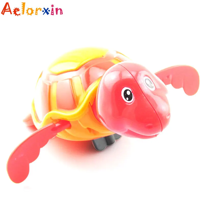 Clockwork Baby Bath Toys Swimming Turtle Animal Wound-up Chain Plastic Kids Toys For Children Outdoor Toy Newborns Educational