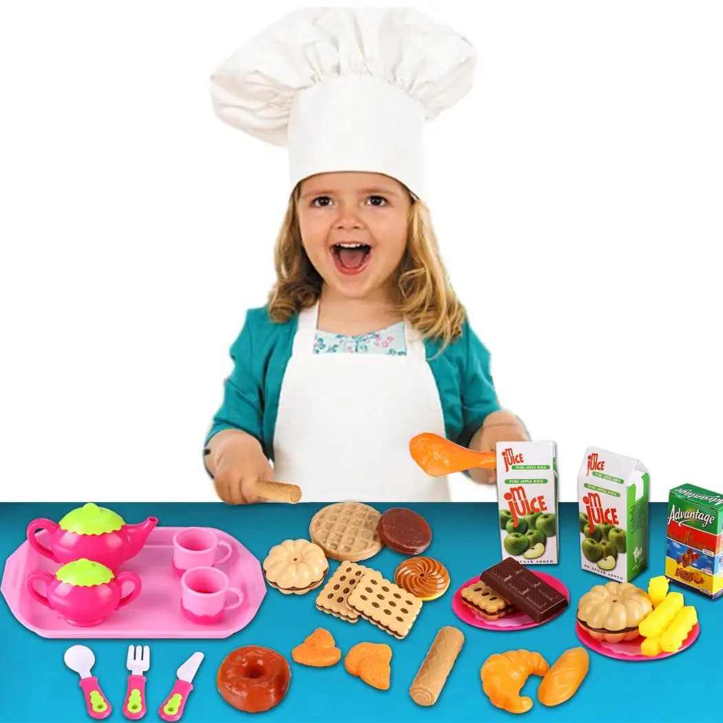 Cute Baby Kitchen Living Toys Simulation Snack Above 2 years Storage Print Developing Cookware toys set | Игрушки и хобби