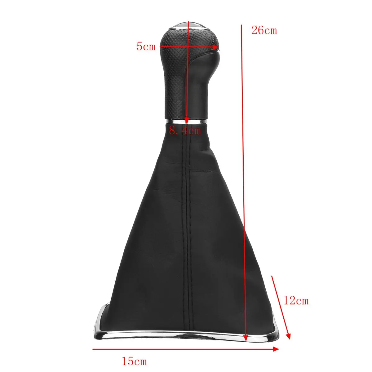 

23mm 5/6 Speed Car Gear Shift Knob Lever Shifter Gaitor Boot Cover For VW Golf 4 Cabriolet Variant Bora