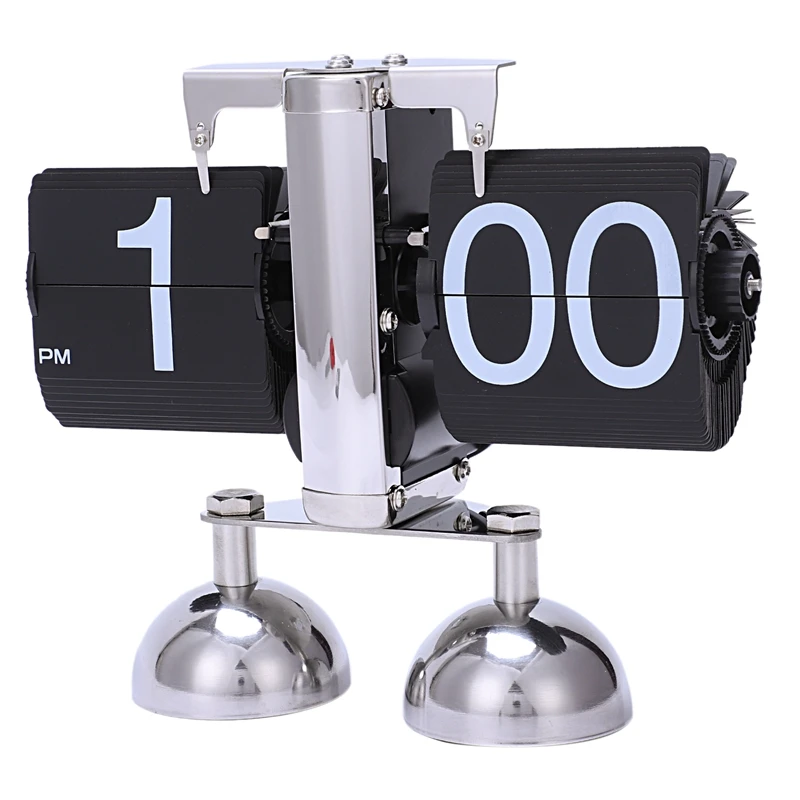 Vintage Retro Flip Clock Scale Modern Digital Auto Page Turning Dual Stand Clocks Home Decor Desk Table Quartz | Дом и сад