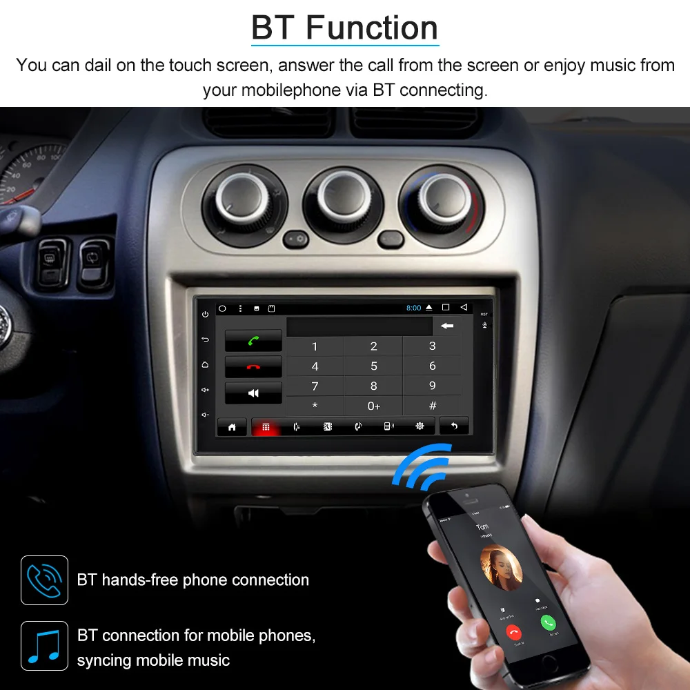 Автомагнитола 2DIN на Android 7 ''с GPS-Навигатором MP5-плеером мультимедийным радио с