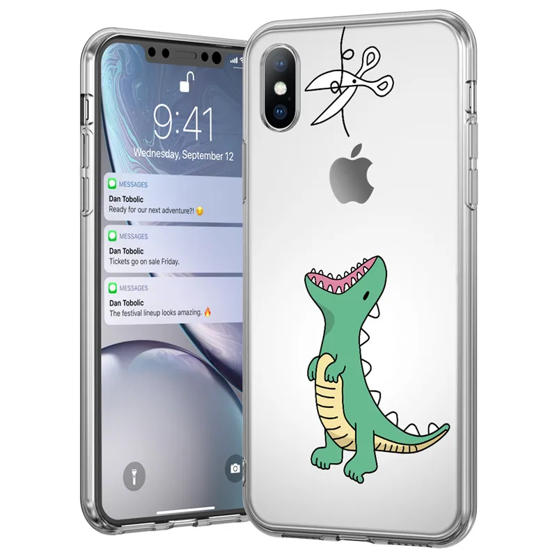 Lovebay кошка динозавр милый животный чехол для телефона iphone XS XR MAX простой